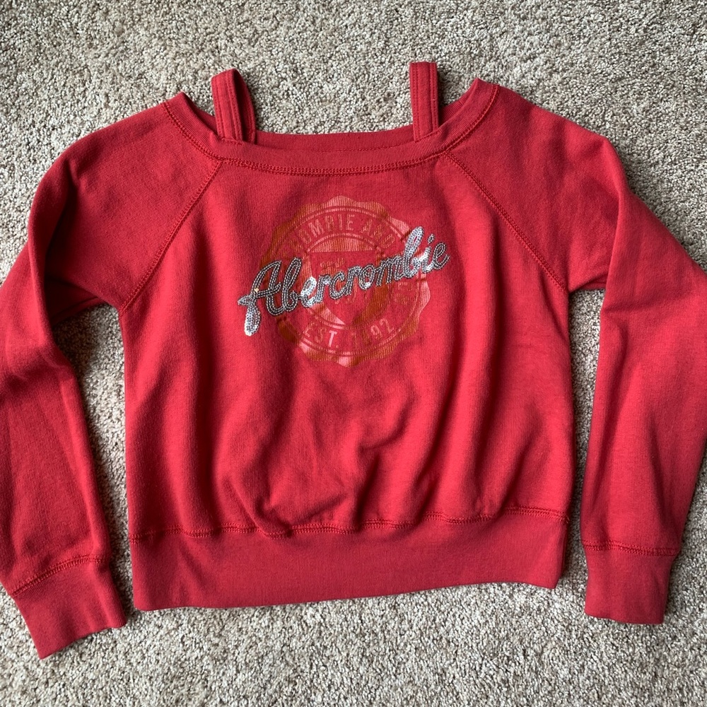 Girls Abercrombie Cold Shoulder Sweatshirt